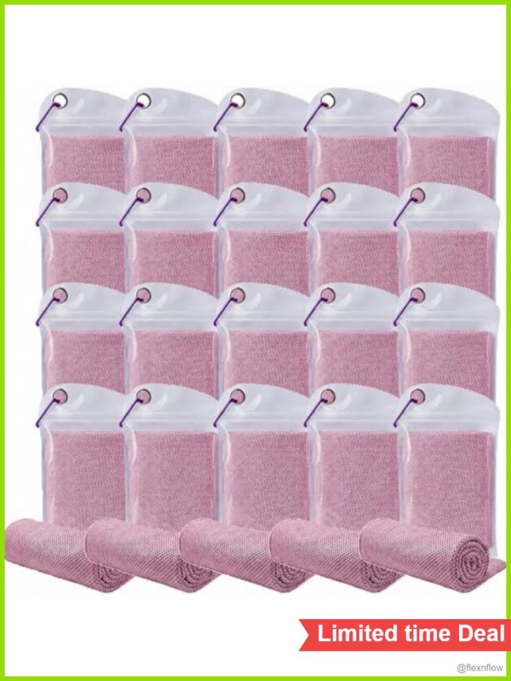 20 Pack Cooling Towels 40x12 Microfiber Ice Towel for Neck & Face with Bag
